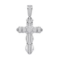 Sterling Silver Big Fancy Cubic Zirconia Cross