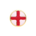 9ct Yellow Gold England Flag, St. Georges Cross Men's Earring