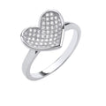 Sterling Silver Cubic Zirconia Heart Ring