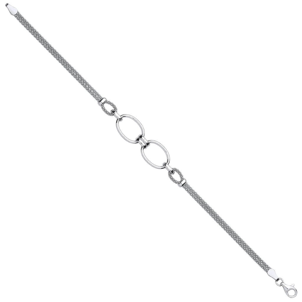 Sterling Silver oval circles bracelet