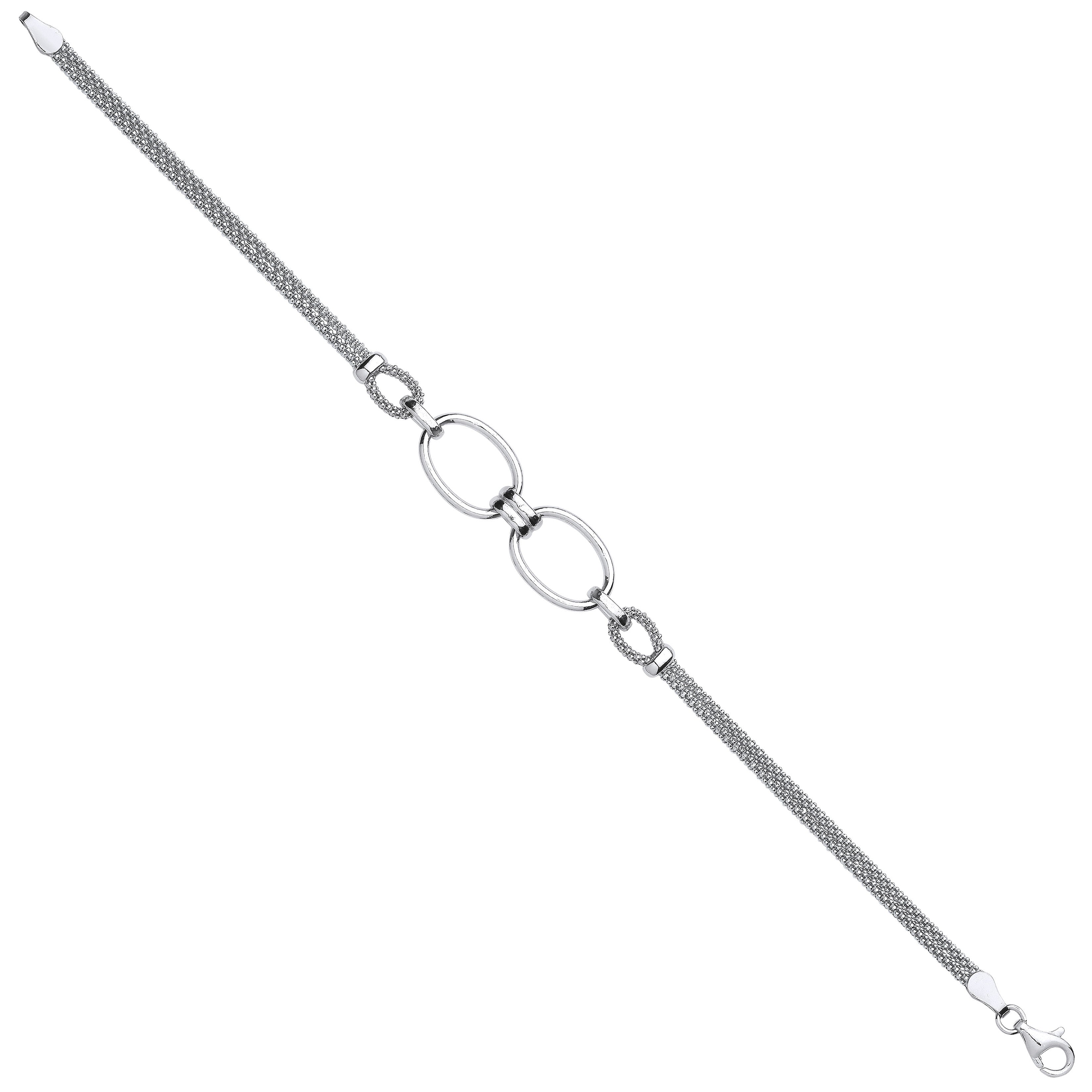 Sterling Silver oval circles bracelet