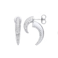 Sterling Silver Cubic Zirconia Talon Earrings
