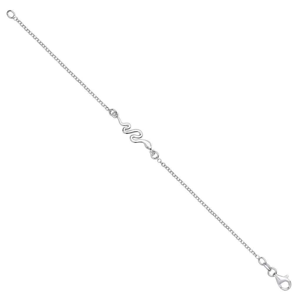 Sterling Silver Snake Ladies Bracelet
