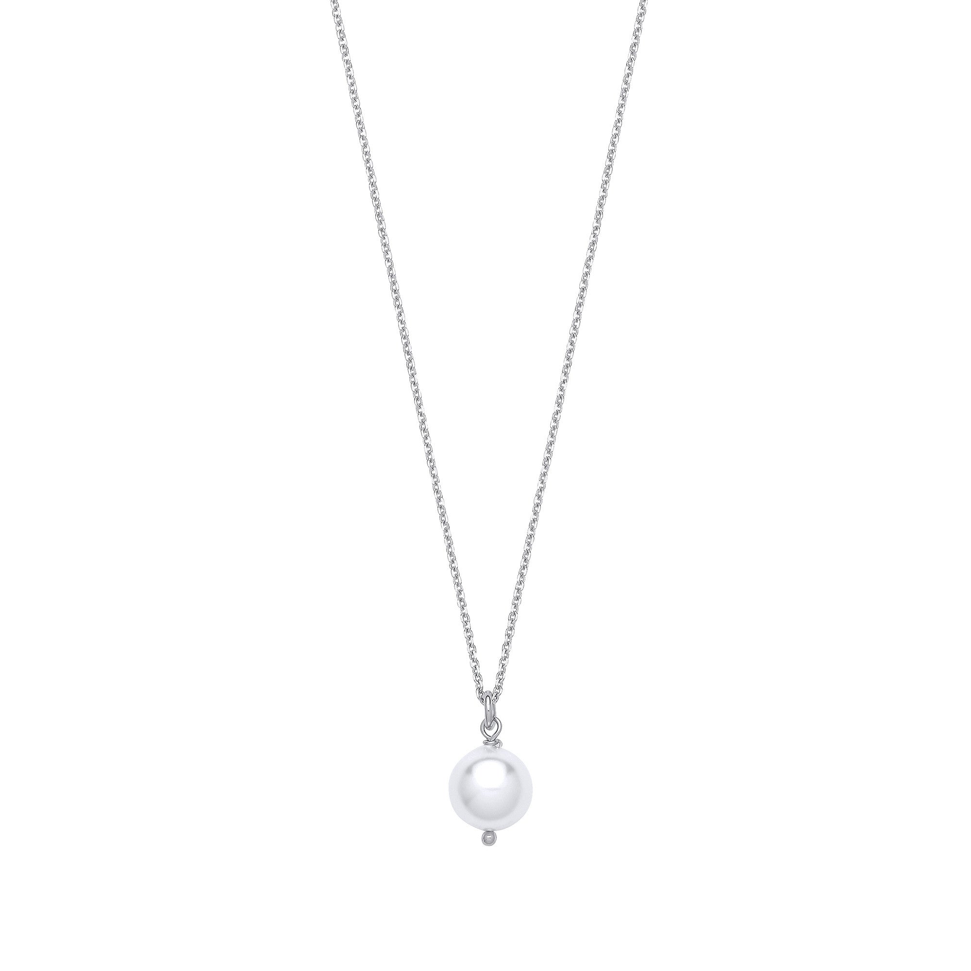 Sterling Silver 10mm with Pearl Necklace