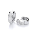 Micro Pave' Small Hoop with Cubic Zirconias