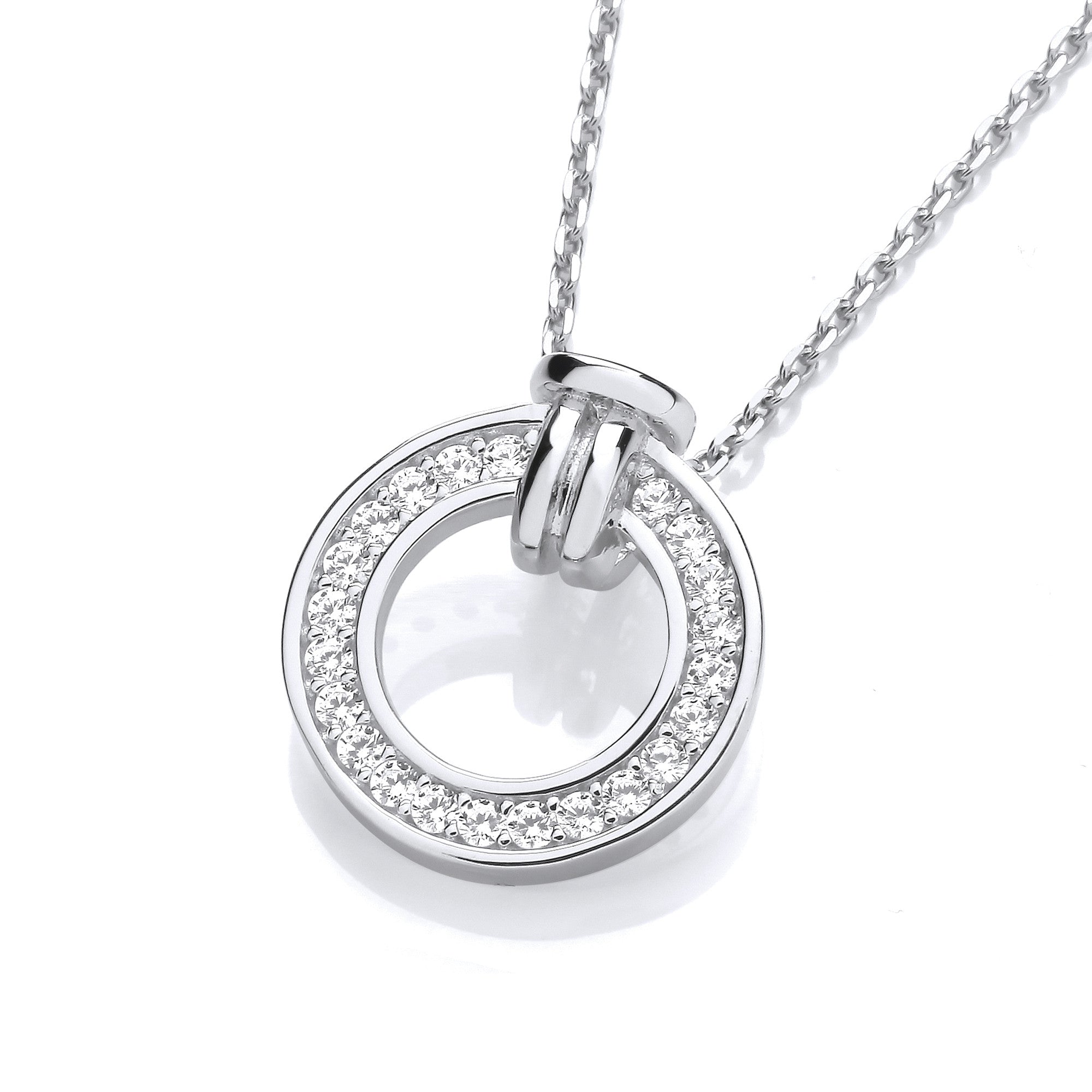 Circle of Life Cubic Zirconias Pendant with Chain