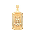 9ct Yellow Gold Jesus Dog Tag Pendant