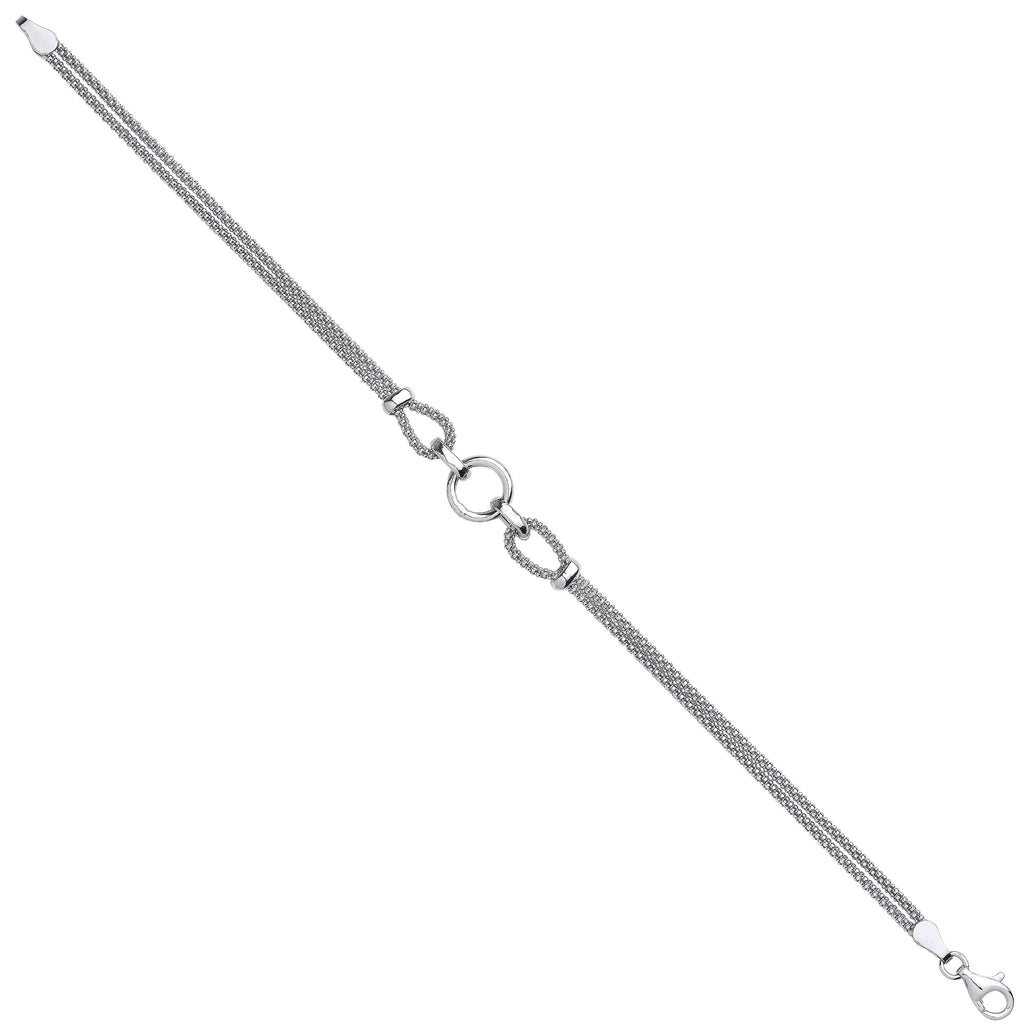 Sterling Silver Circle Ladies Bracelet