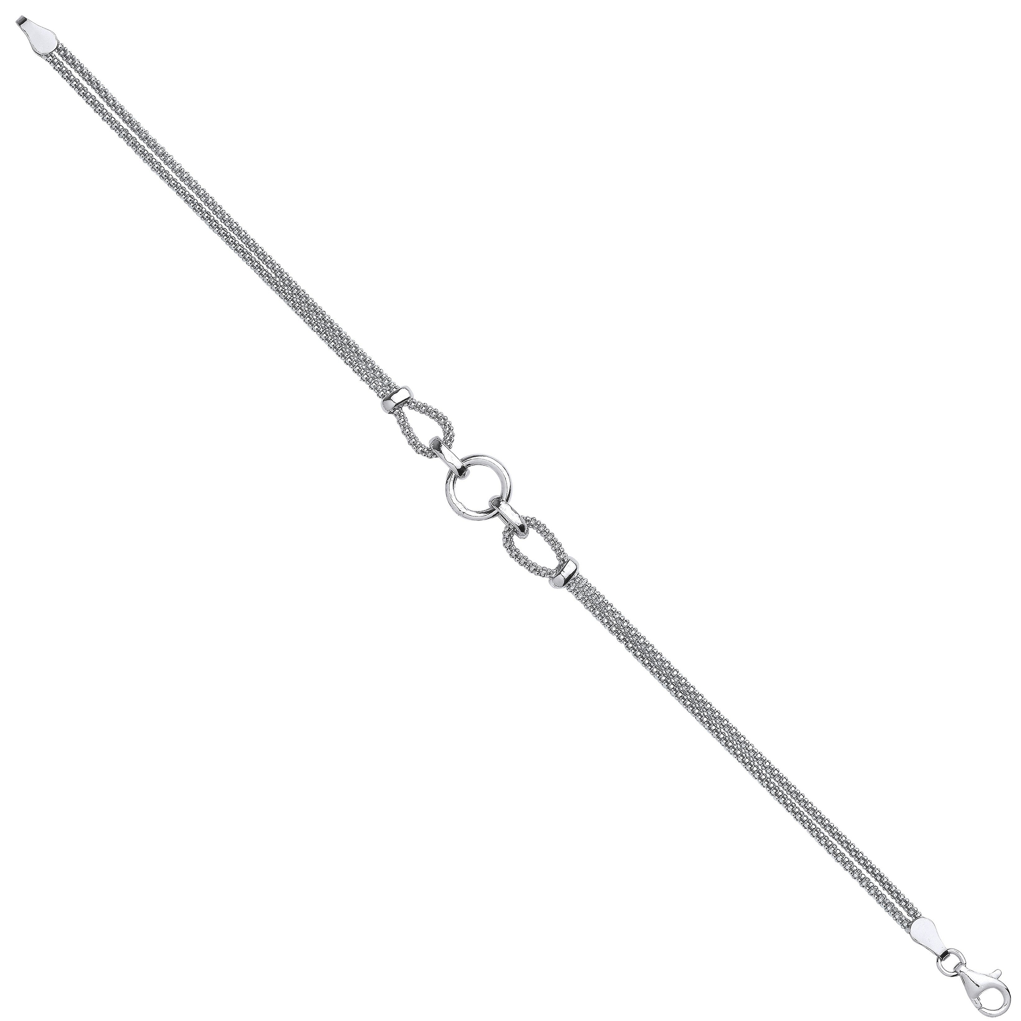 Sterling Silver Circle Ladies Bracelet