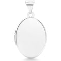 9ct White Gold Oval Shaped Plain Locket