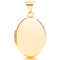 9ct Yellow Gold Oval Shaped Plain Locket