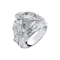 Sterling Silver Gents Saddle Ring
