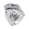 Sterling Silver Gents Large Saddle Ring