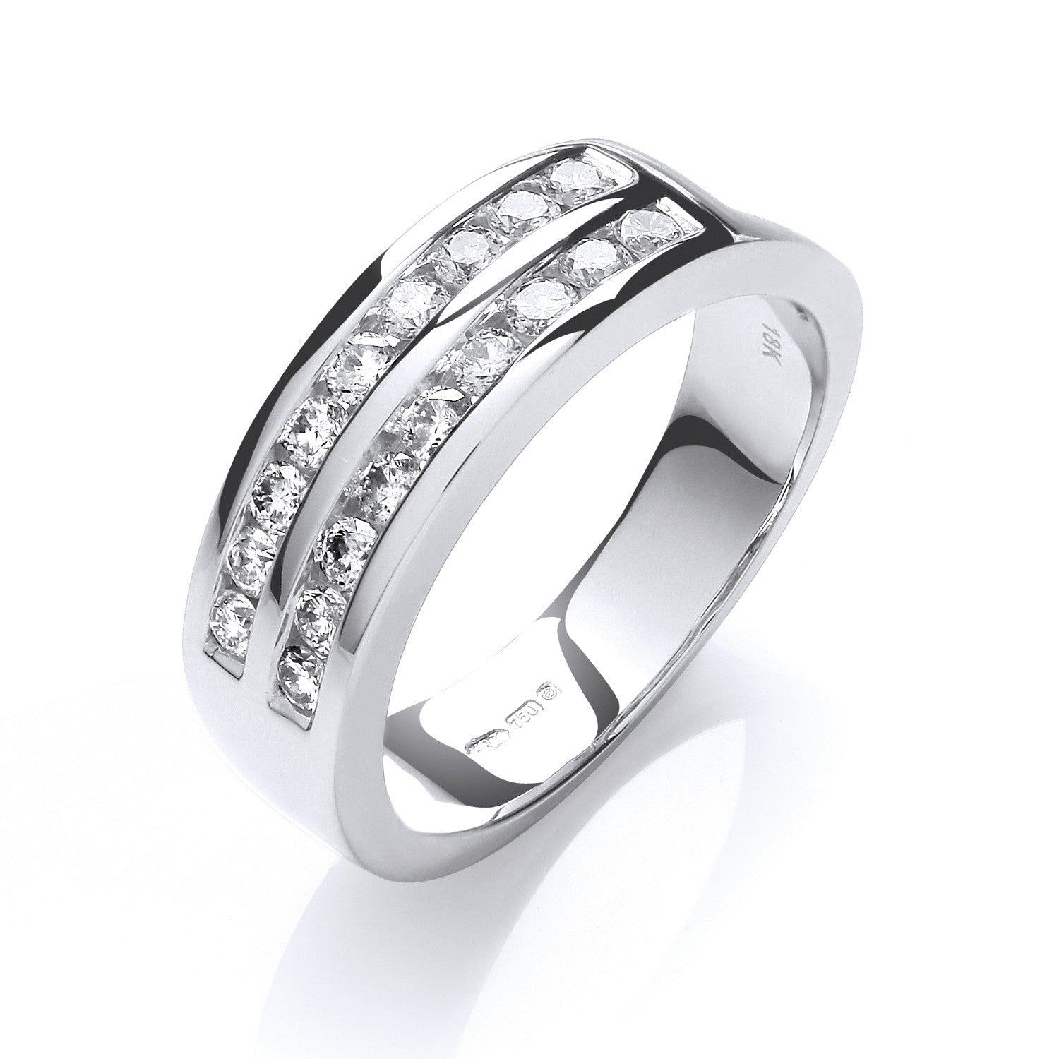 18ct White Gold 0.50ctw Diamond Half Eternity Ring