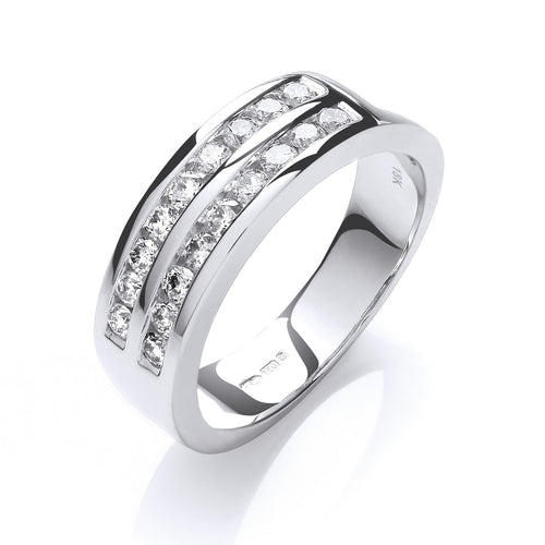 18ct White Gold 0.50ctw Diamond Half Eternity Ring