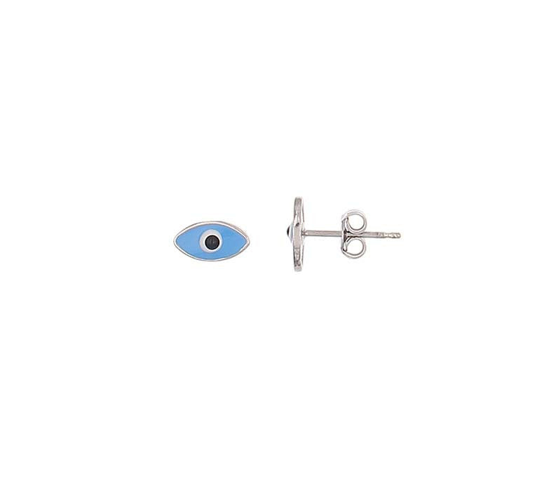 Sterling Silver Evil Eye Stud Earrings