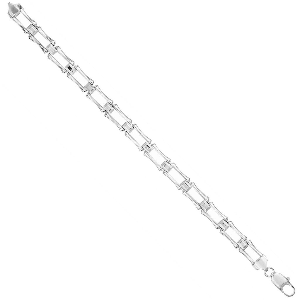 Sterling Silver Bike Chain Style Ladies Bracelet