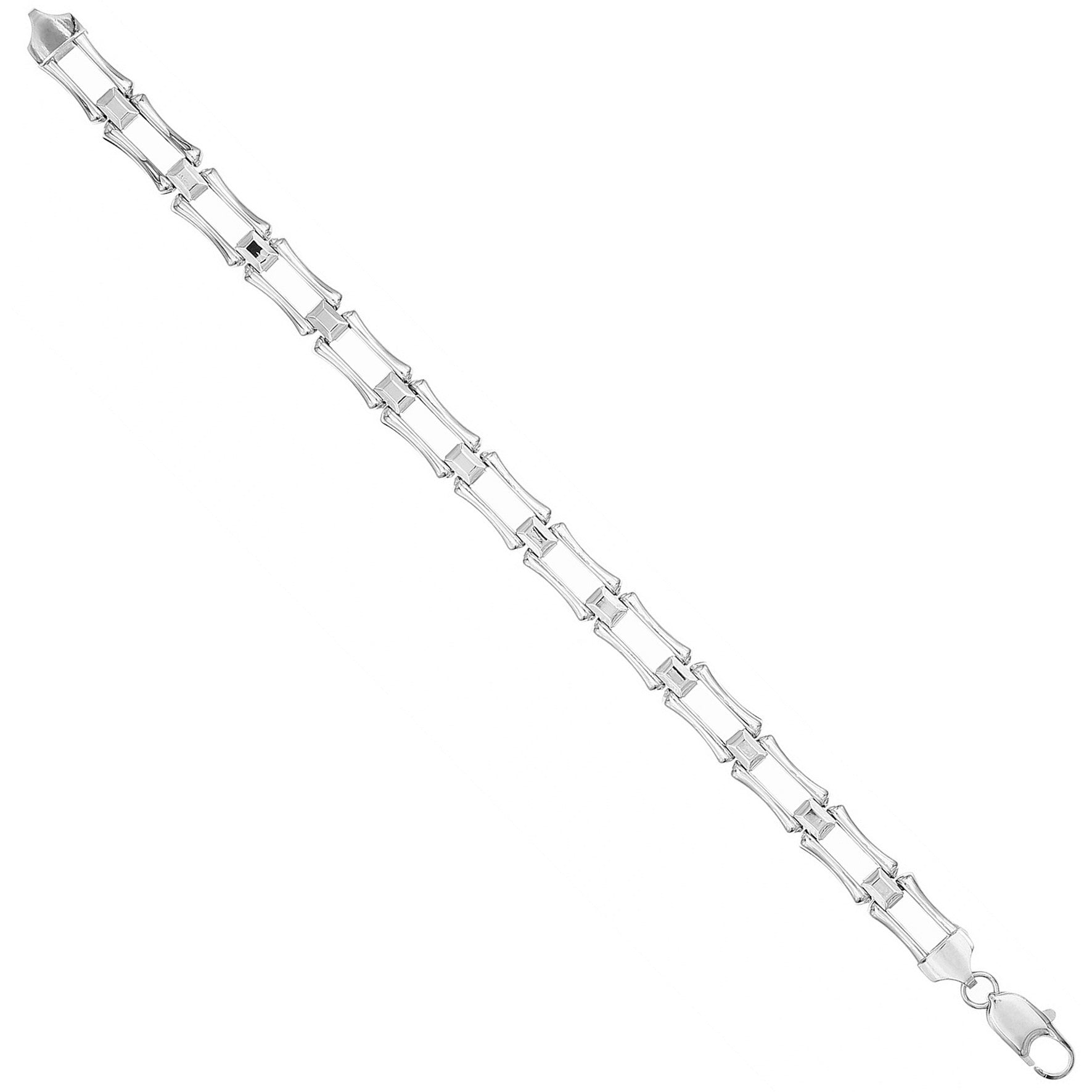 Sterling Silver Bike Chain Style Ladies Bracelet