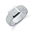 Sterling Silver Pave Set Cubic Zirconia Ring