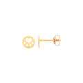 9ct Yellow Gold Paw Studs