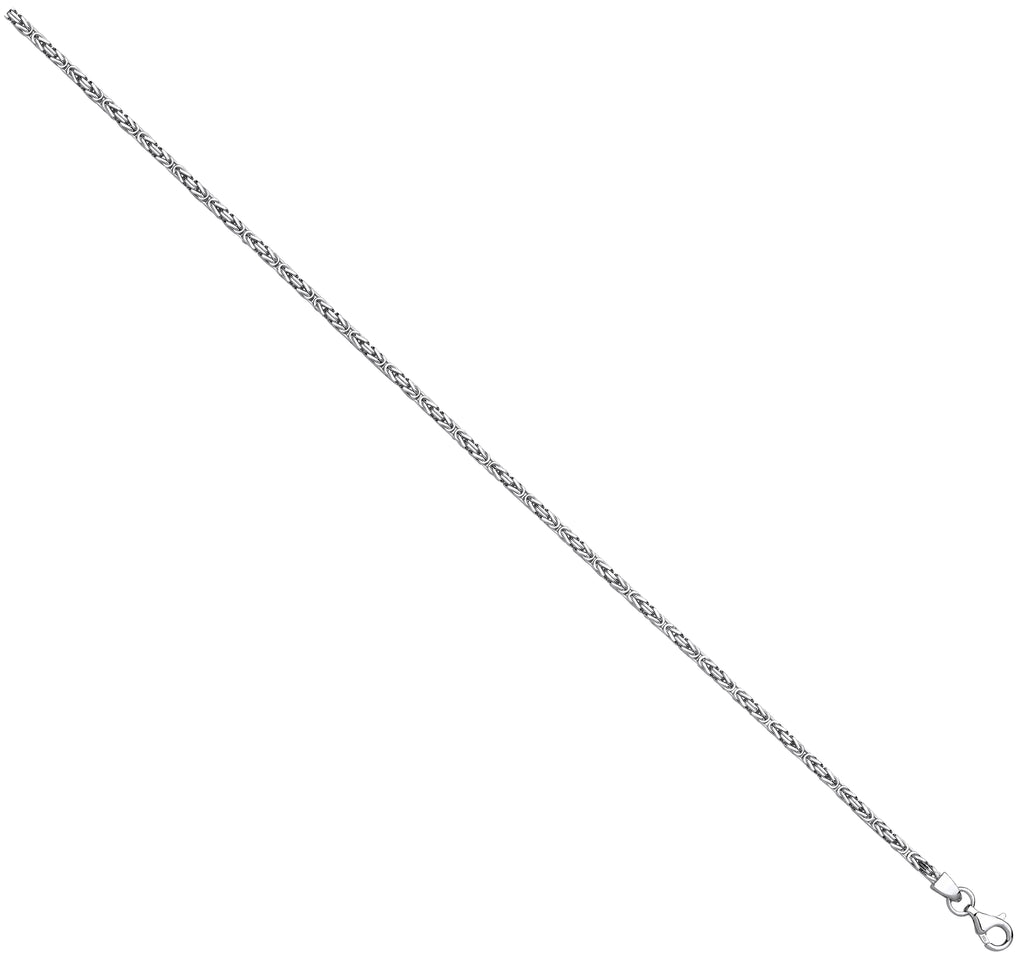 Sterling Silver 2.5mm Square Byzantine Chain