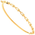 9ct Yellow Gold Bike Lock Link Ladies Bangle