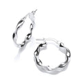 Sterling Silver Small Round Twist Hoop Earrings