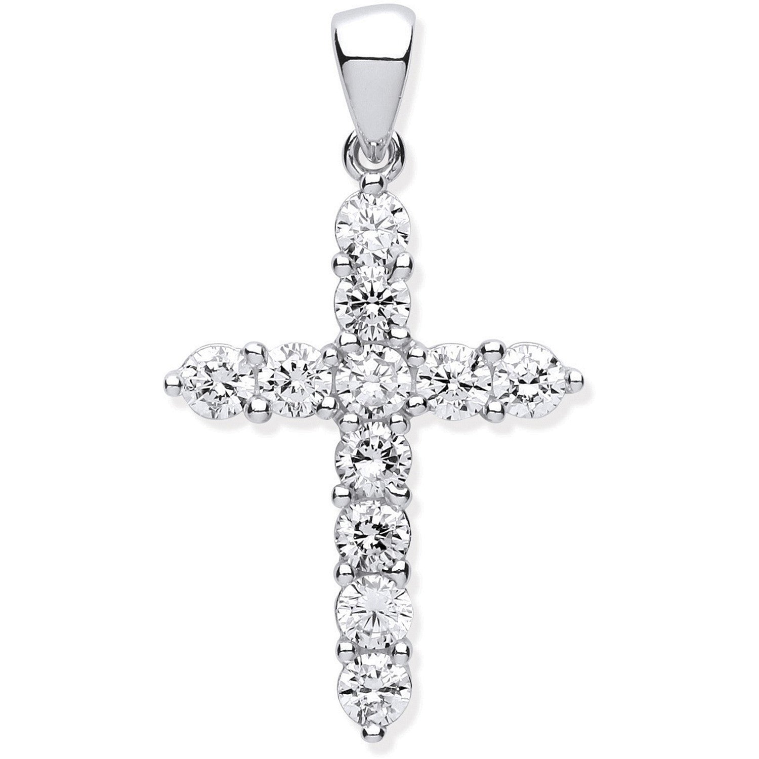 Sterling Silver Cubic Zirconia Cross