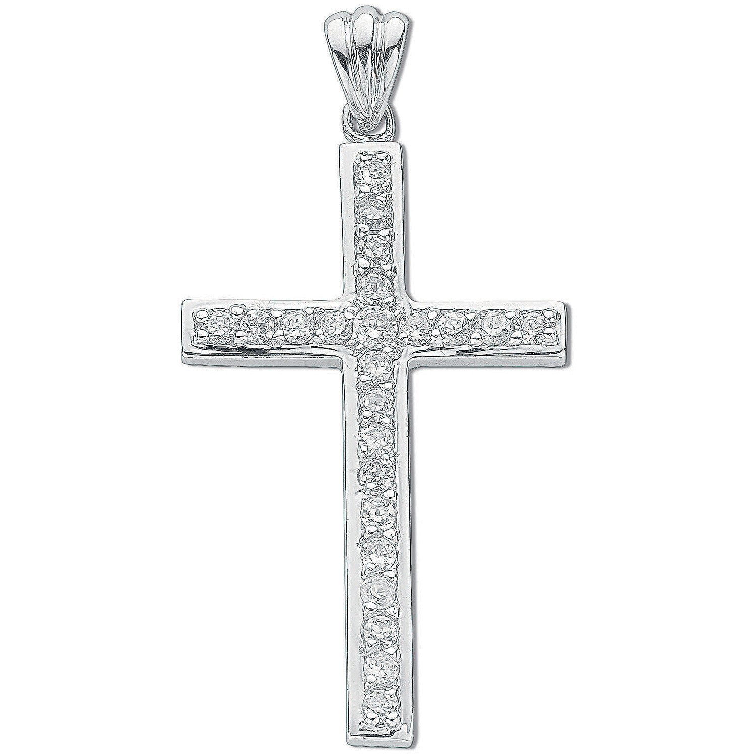 Sterling Silver Cubic Zirconia Cross