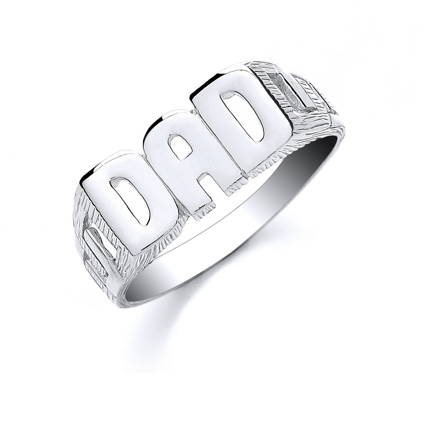 Sterling Silver Dad ID Ring