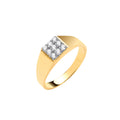 9ct Yellow Gold Square Top Cubic Zirconia Baby/Child Ring