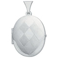 Sterling Silver Medium Engraved Oval Shaped Locket