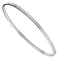 9ct White Gold Cubic Zirconia 3mm Bangle