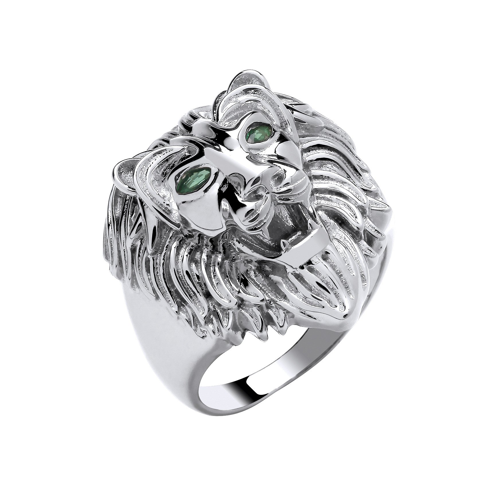 Sterling Silver Lion Head Gents Ring