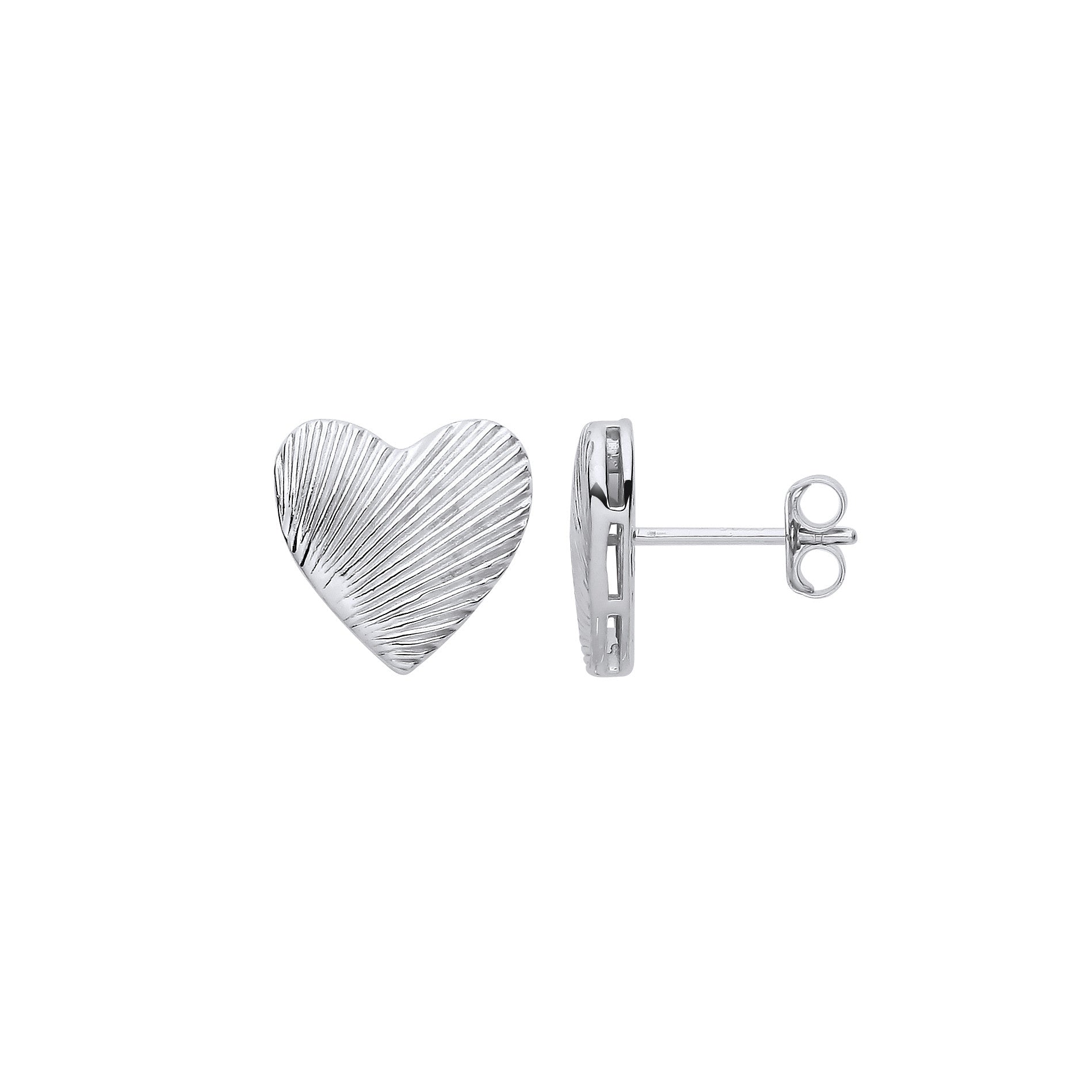 Sterling Silver Heart Studs