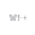 Sterling Silver Cubic Zirconia Butterfly Studs