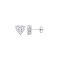 Sterling Silver Cubic Zirconia Heart Studs