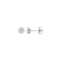 Sterling Silver Cubic Zirconia Flower Cluster Studs