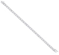 Sterling Silver Princess Cut Rubover Tennis Bracelet