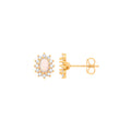 9ct Yellow Gold Opal Oval Stud Earrings