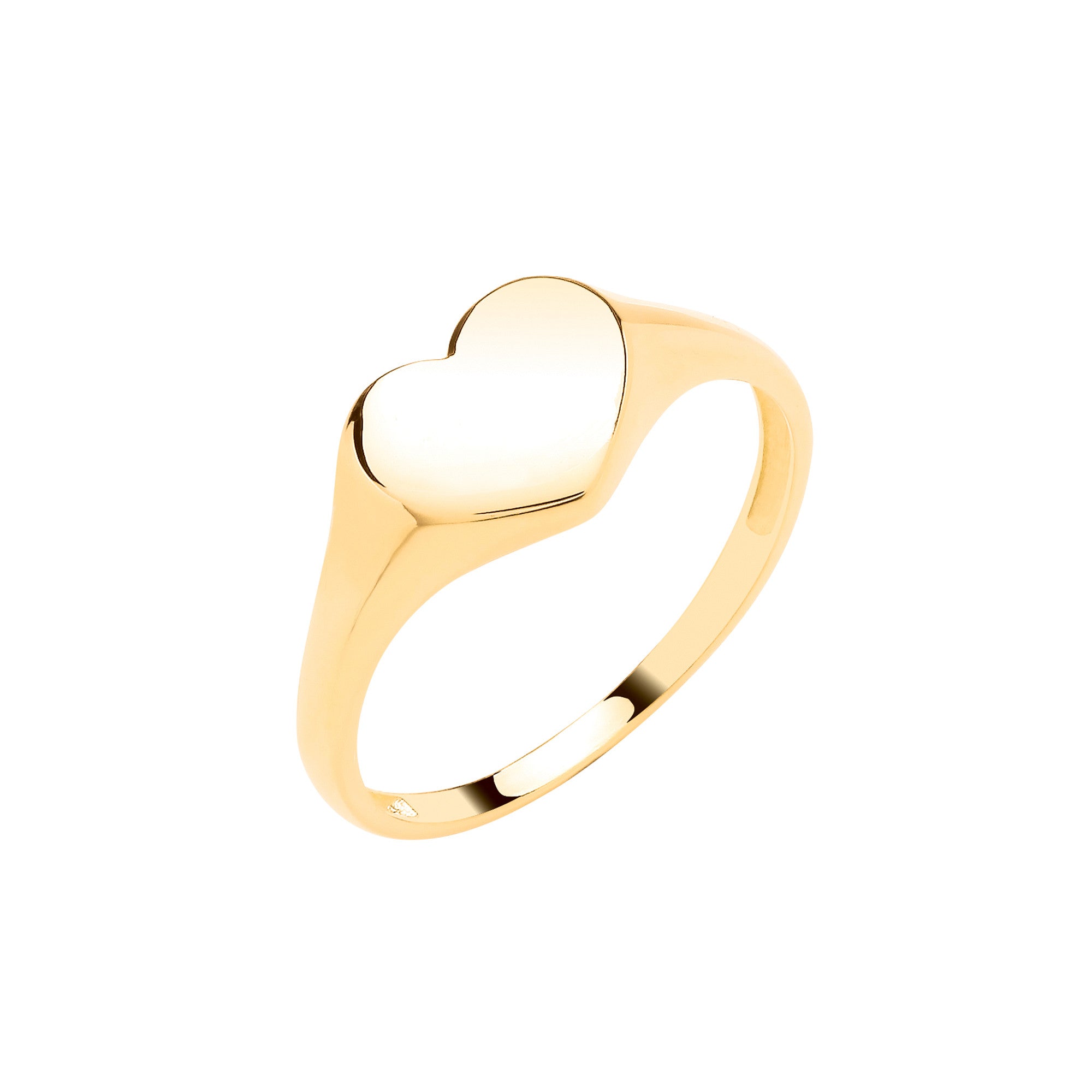 9ct Yellow Gold Heart Signet Baby/Child Ring