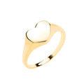 9ct Yellow Gold Heart Signet Ring