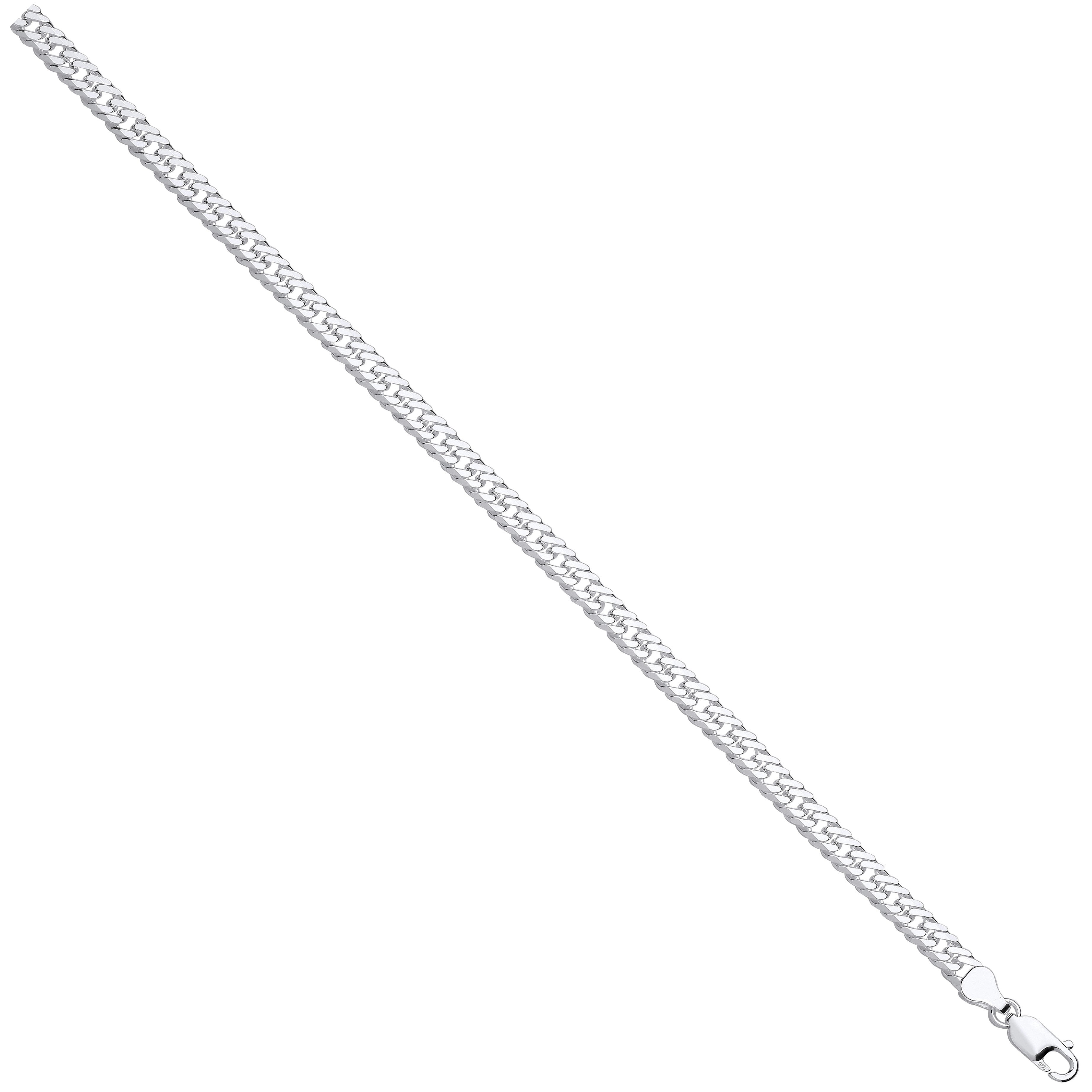 Sterling Silver Double Curb 6mm Chain 18