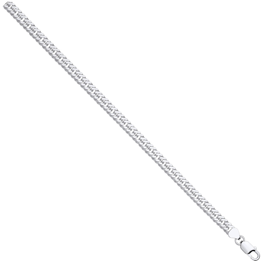Sterling Silver Double Curb 7mm Chain 24