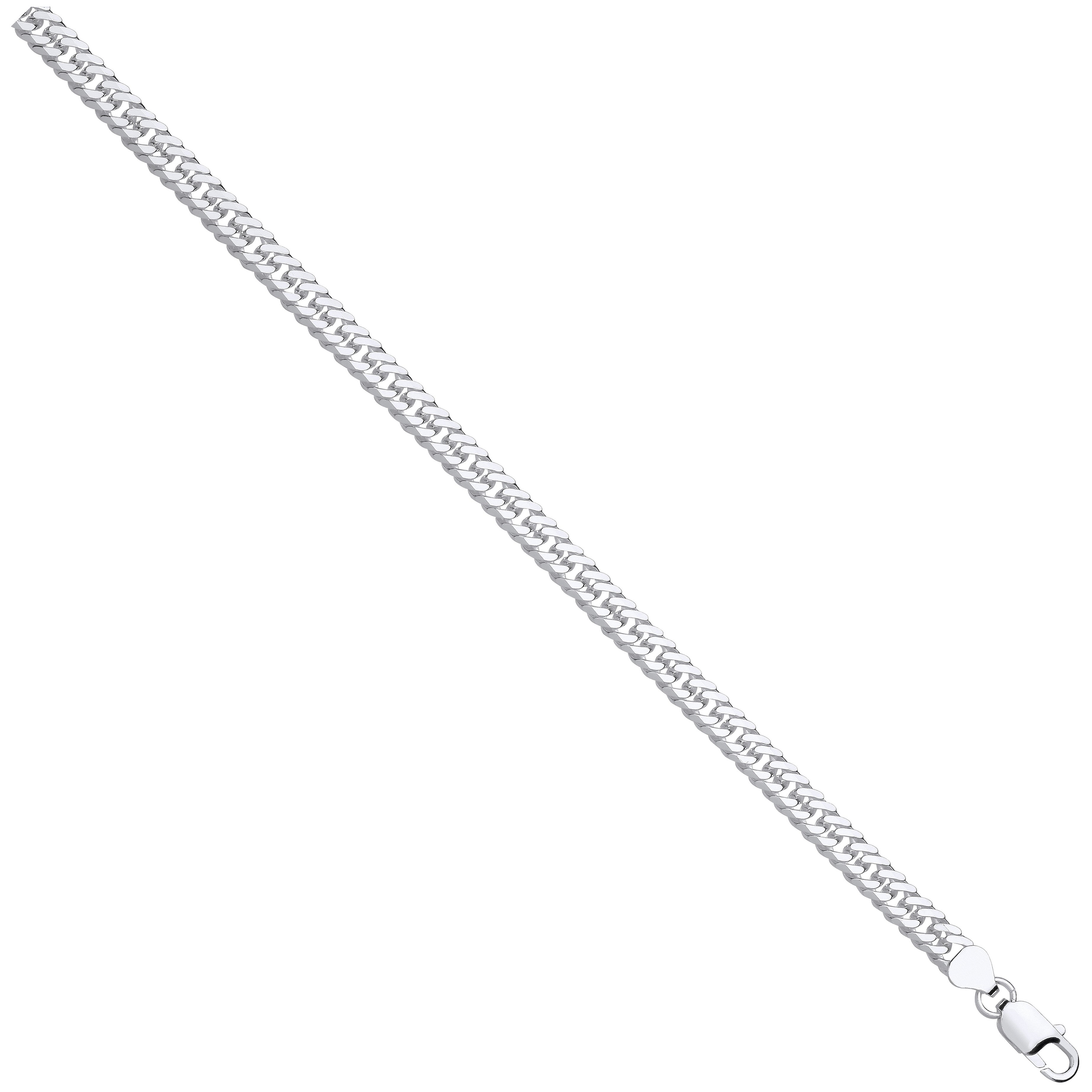 Sterling Silver Double Curb 7mm Chain 24