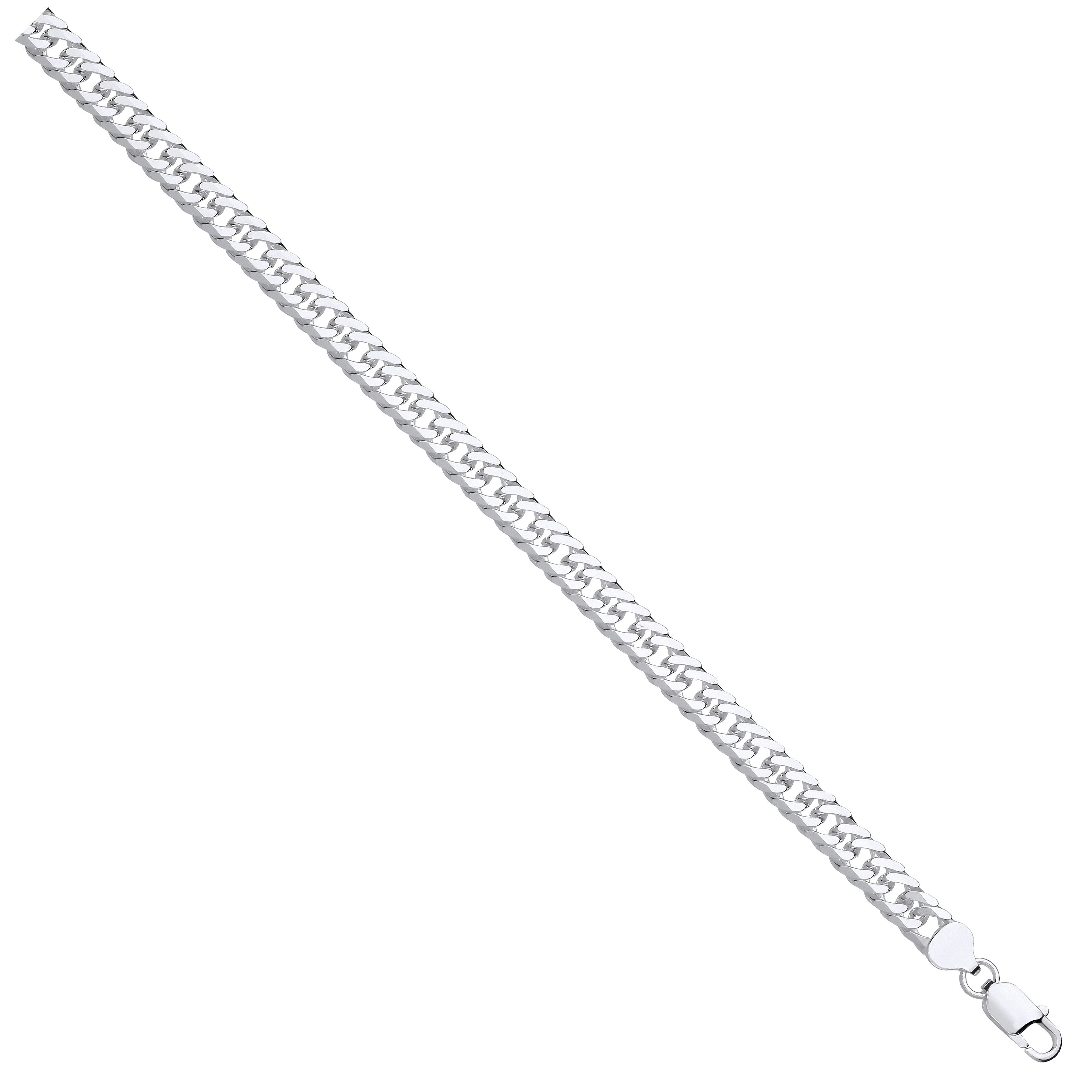 Sterling Silver Double Curb 8mm Chain 20