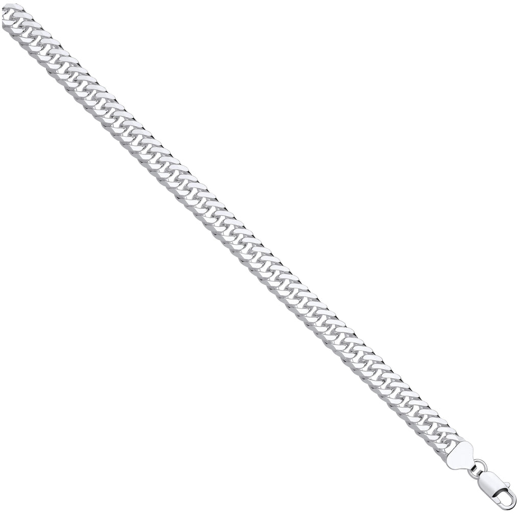 Sterling Silver Double Curb 9mm Chain 24