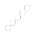 Sterling Silver 10mm Nose Hoop Ring (Pack of 5)