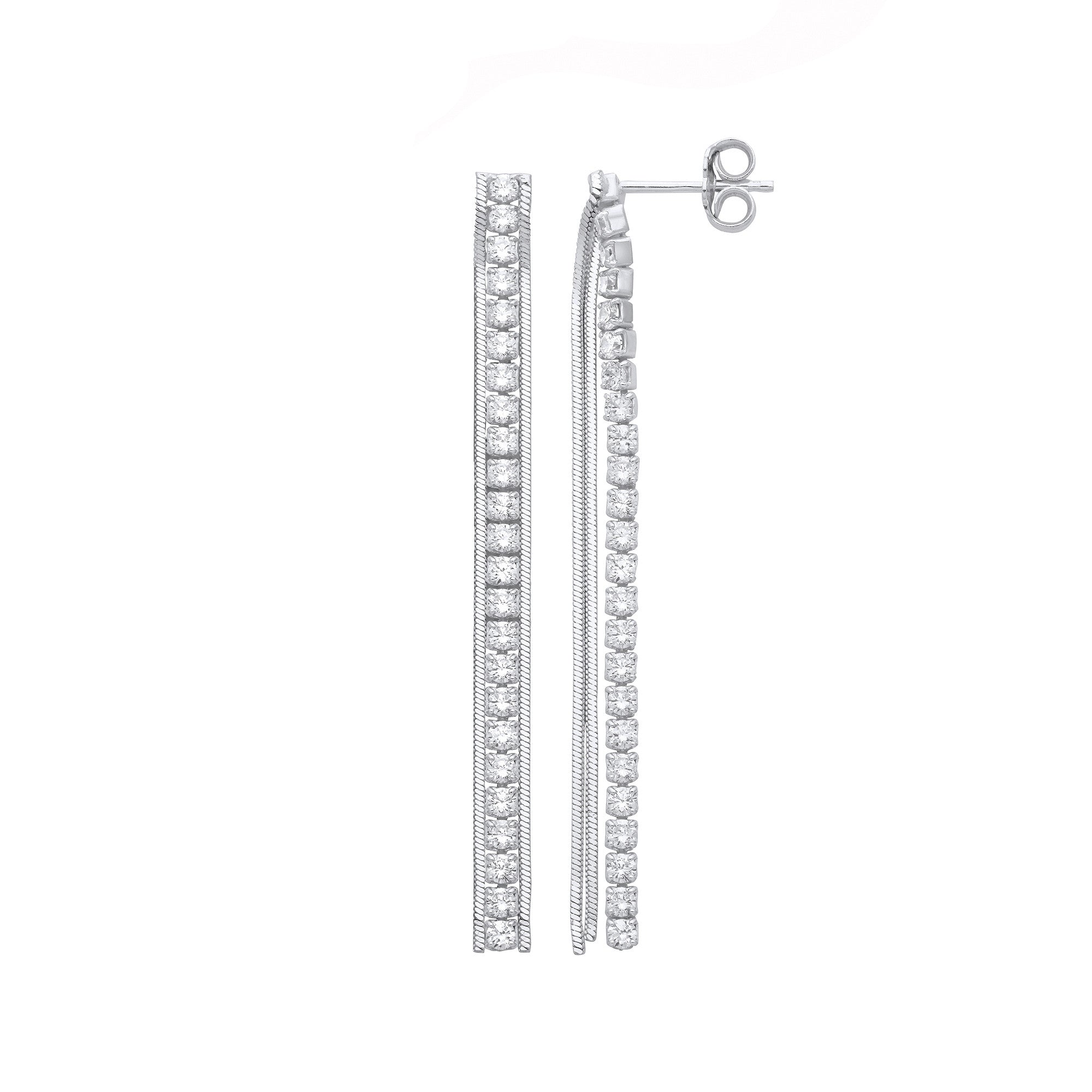 Sterling Silver 55mm Drop Earrings