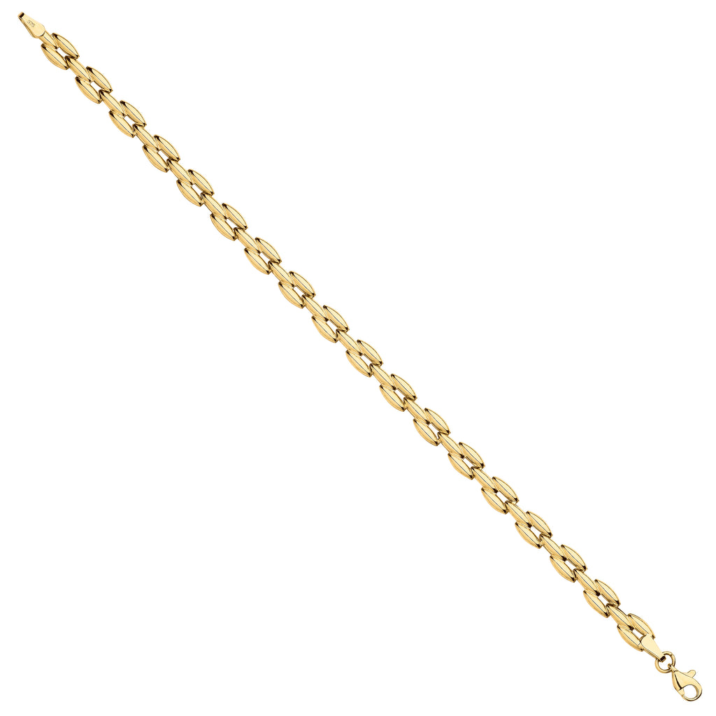 9ct Yellow Gold Panther Link Ladies Bracelet